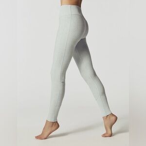 Alo Yoga High Waist Alosoft Lounge Legging in Light Powder Blue Size XXS Ribbed